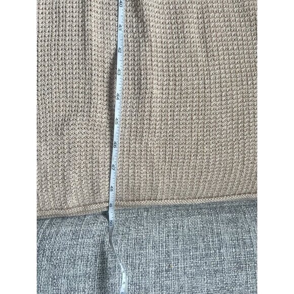 ONIA Dress Womens L Open Knit Linen Textured Swim Neutral Coverup Sweater NEW - Picture 15 of 15